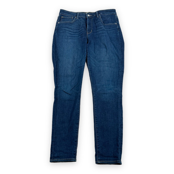 Levis 721 Premium Jeans Womens 31 Big E High Rise Skinny Denim Blue Medium Wash - Picture 1 of 9